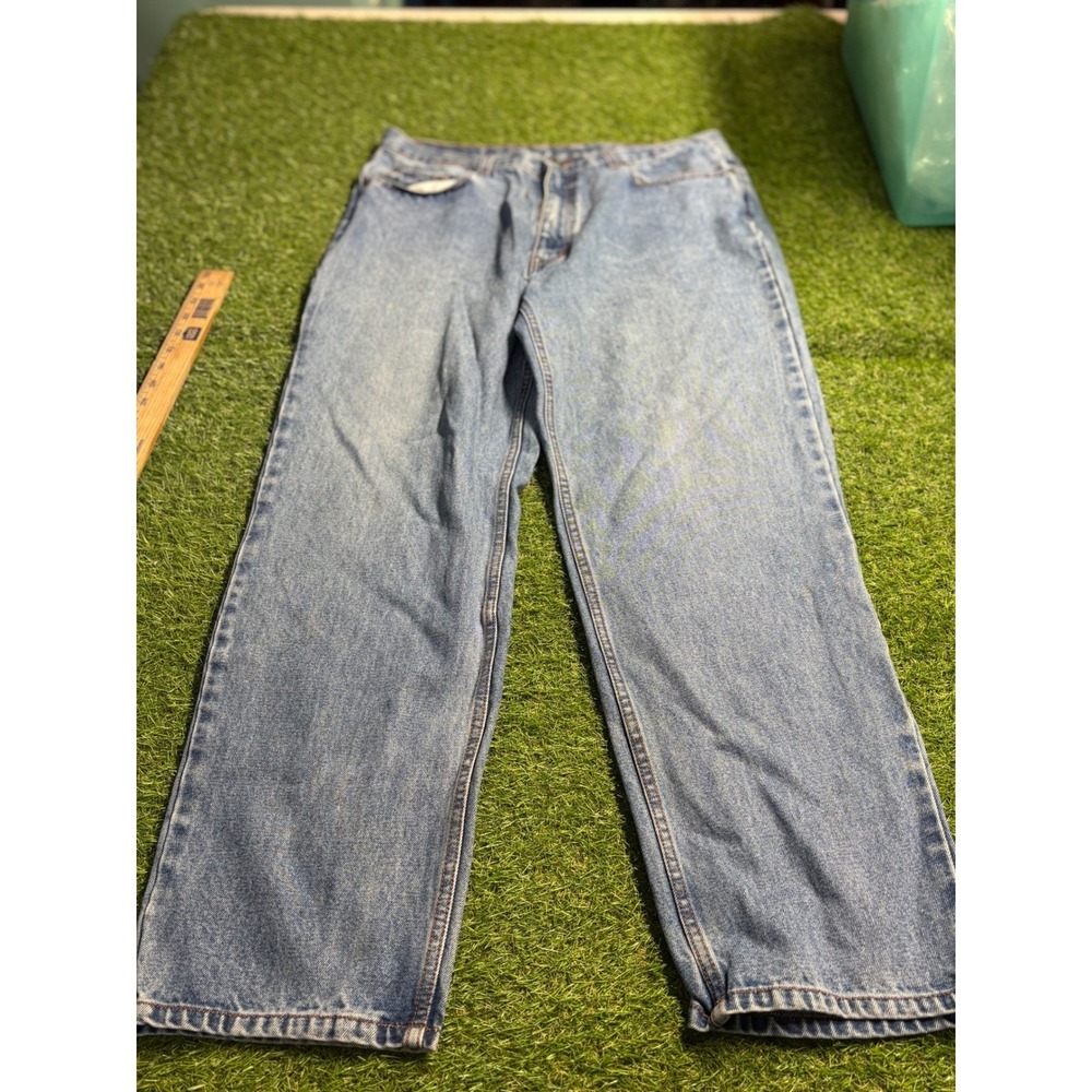 KENPO‎ Mens Jeans Light Wash Straight Leg Denim Workwear Pants Size 32x28